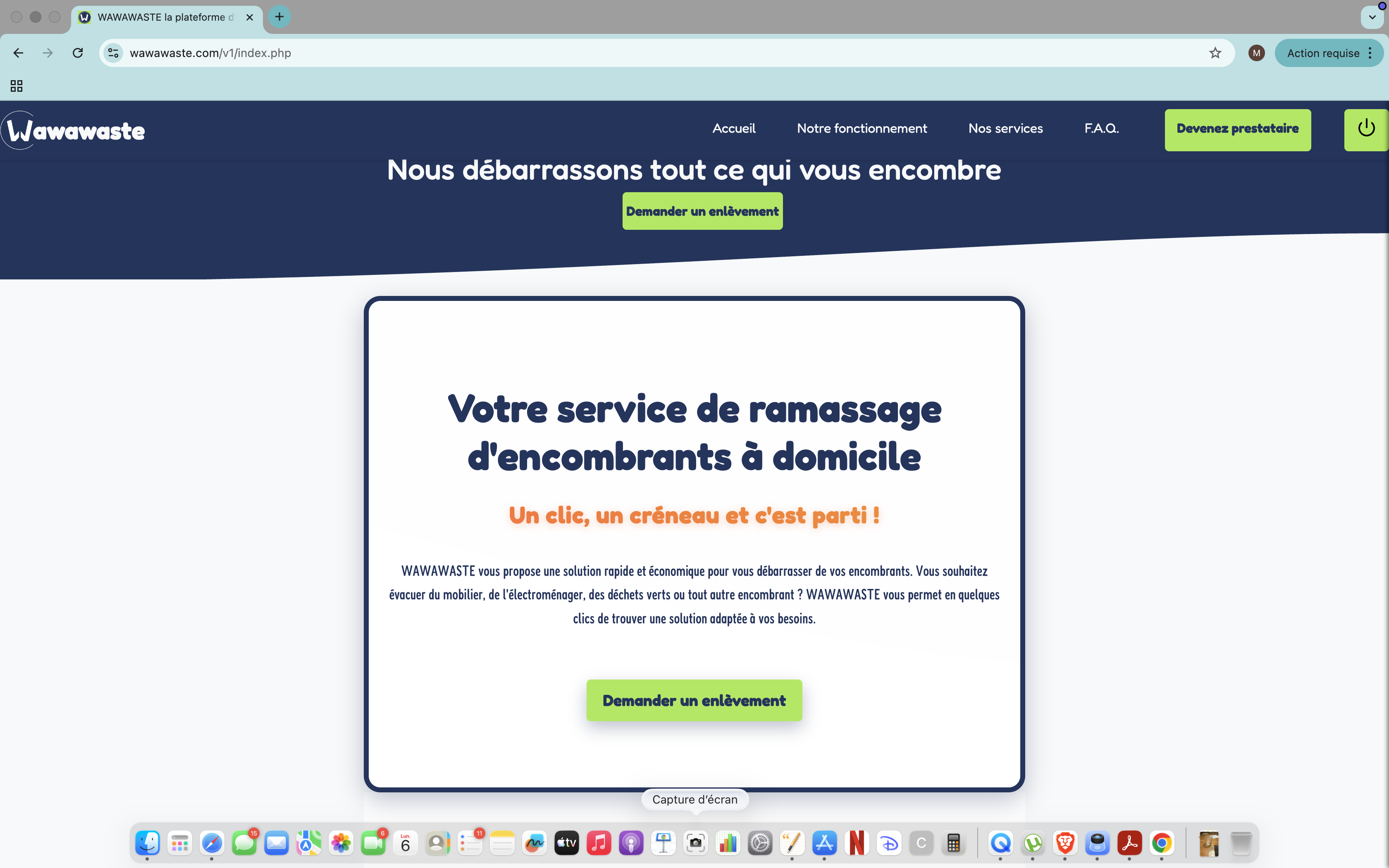 Page d'accueil WAWAWASTE