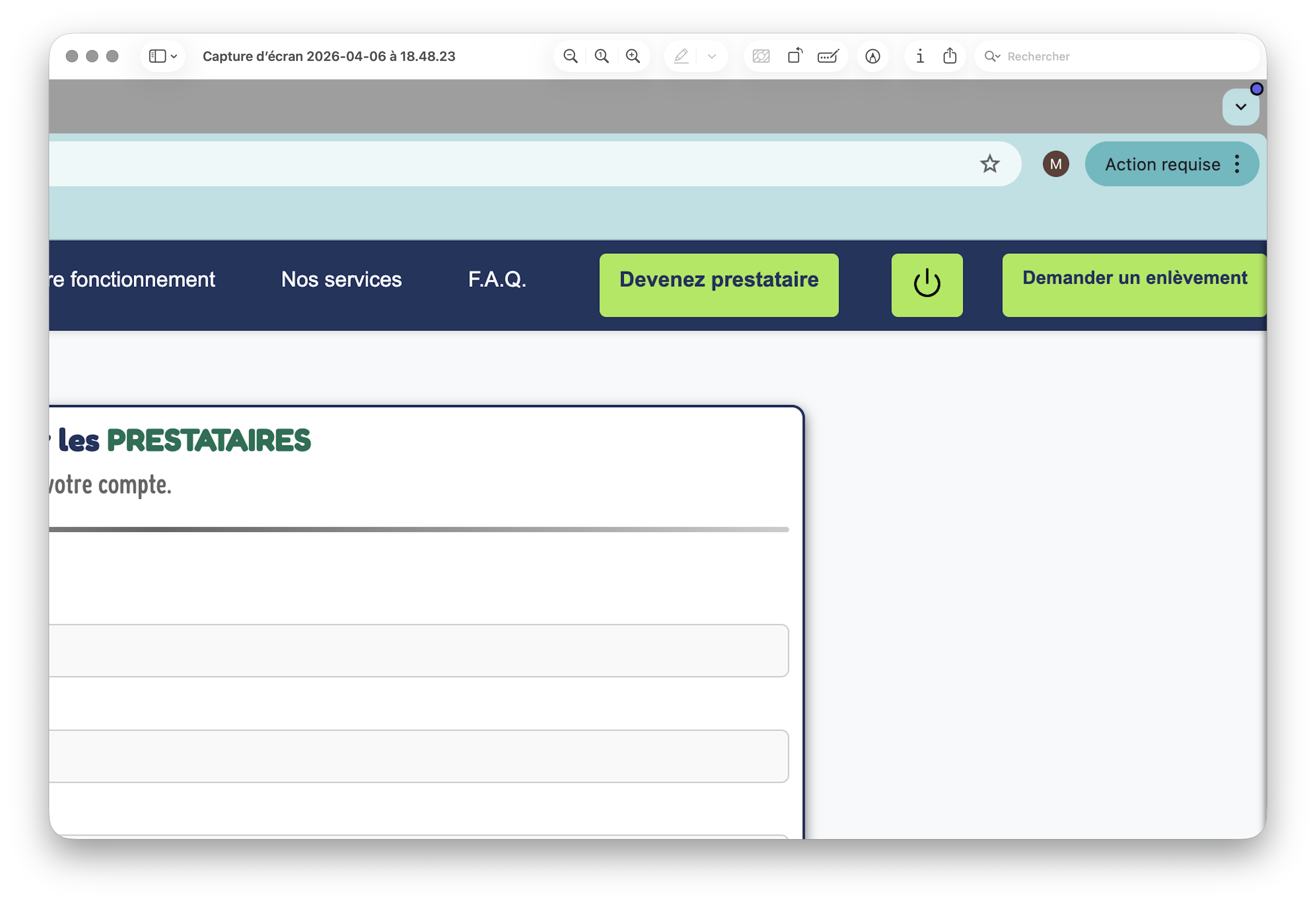 Bouton Devenir Prestataire WAWAWASTE